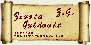Života Guldović vizit kartica